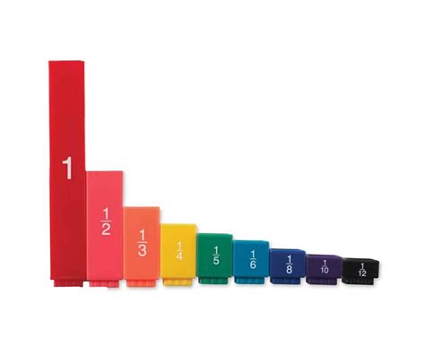 Buy hand2mind Plastic Rainbow Fraction Tower Equivalency Cubes ...