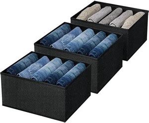 goldstone 7 Grid Foldable Fabric Drawer Organizer Box for Clothes, T ...