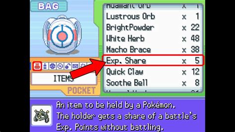 How To Get Exp Share in Pokemon Platinum, Diamond & Pearl - YouTube