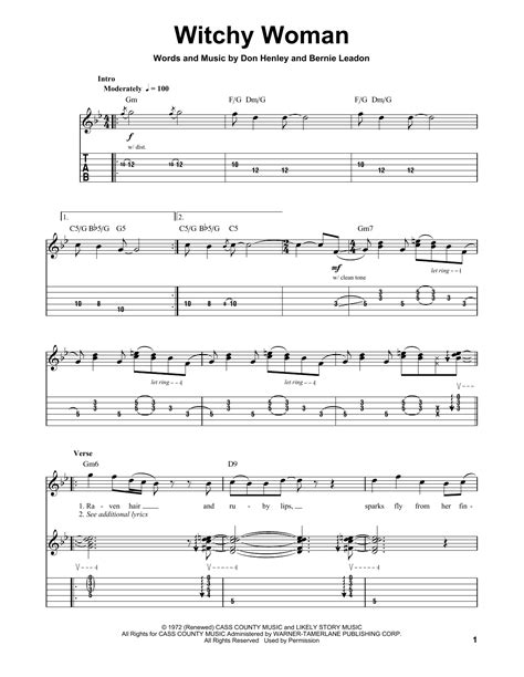 Witchy Woman by Eagles - Guitar Tab Play-Along - Guitar Instructor