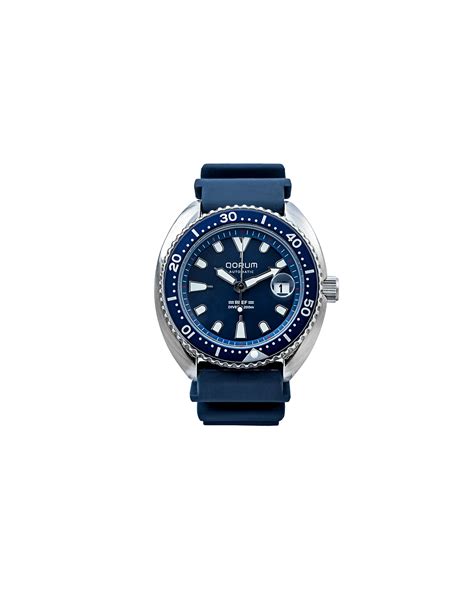 Qorum Reef Men’s Automatic Watch – Royal Blue Dial, Date Display, Sili ...