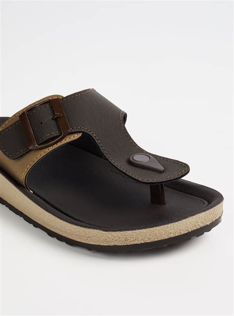 Buy Men Colourblock T-strap Sandals Online at just Rs. 599.0 ...
