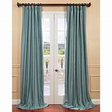 Silk Curtains by Exclusive Fabrics Blue Agave Yarn Dyed Faux Dupioni Silk Silk Curtains
