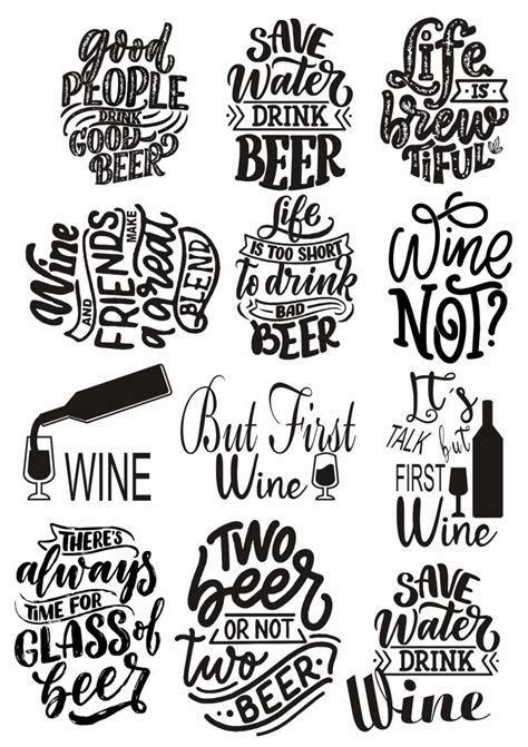 Drink Quotes Insert sheet