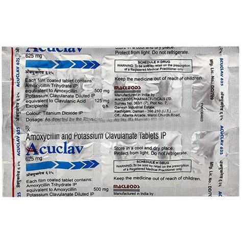 ACUCLAV 625MG TABLET Price, Uses, Side Effects, Composition - Apollo ...
