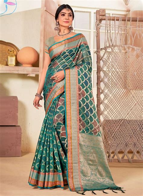 sangam print surtaal organza gorgeous look saree catalog: Textilecatalog
