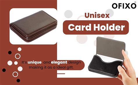 OFIXO Premium Leatherite (Black Soft) Card Holder RFID Protector ...
