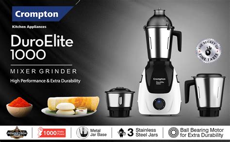 Buy Crompton Duroelite 1000 watts 3 jar | Mixer Grinder | 100% copper ...