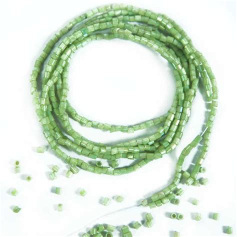 Buy now Pastel Green Color 2Cut Beads Strings online at wholesale ...