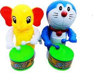 3 Jokers Key-Operated Elephant Drummer Toy with Doremon Drumming and ...