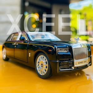 YZMODEL Rolls Royce car Diecast Model Toy 1:36 Pull Back Openable Doors ...
