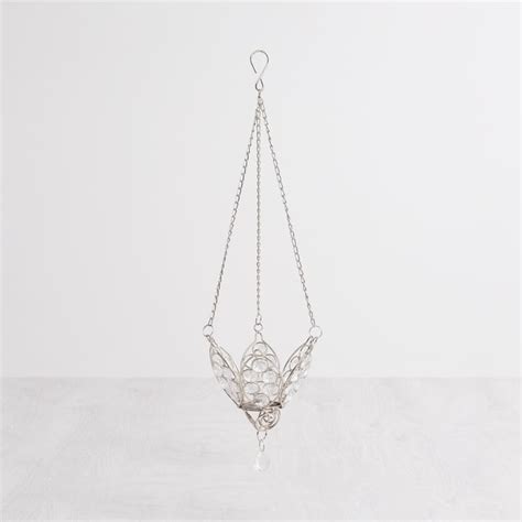 Buy Redolance Hanging Stone Embellished Floral T-Light Holder from Home ...