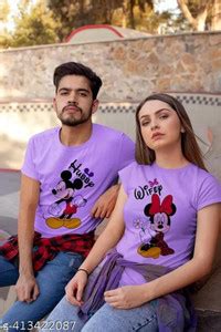 dione fashion Colorblock Couple Round Neck Multicolor T-Shirt - Buy ...