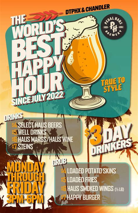 Special Happy Hour Now Available in Chandler — Pedal Haus Brewery