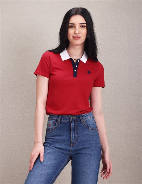 Contrast Collar Solid Polo Shirt – U.S. Polo Assn. India
