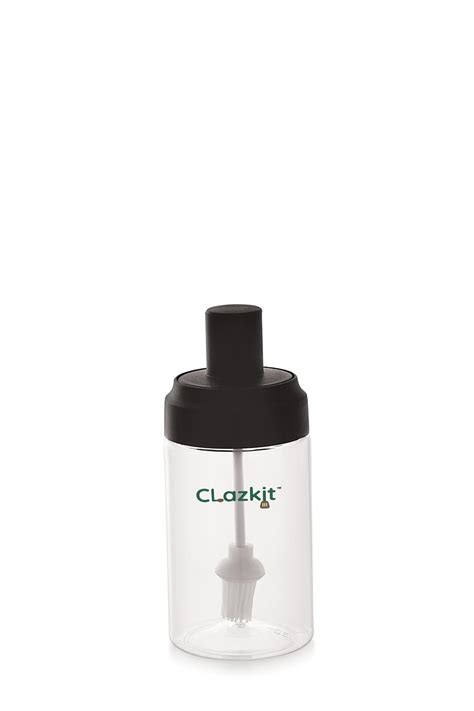 Clazkit Plastic Jar Oil & Liquid Storage Dispenser with Brush | Heat ...