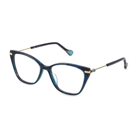 Yalea VYA024 Hypatia 093M Striped Blue | Eyeglasses Woman