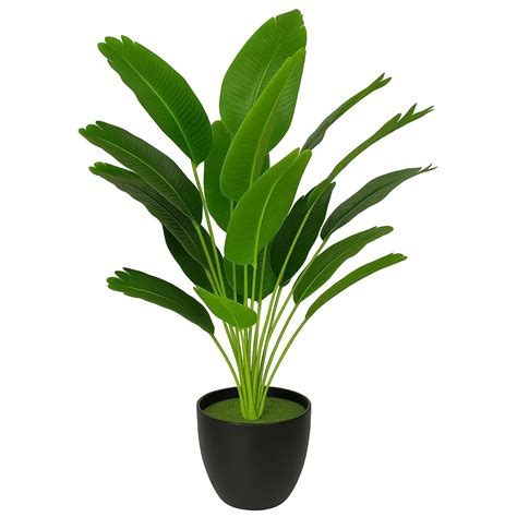 Buy Dekorly Plastic Artificial Banana Plants Leaves Faux Turtle Leaf ...