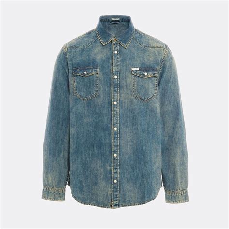 Fitted Denim Shirt - Men's Slim Fit Denim Shirt