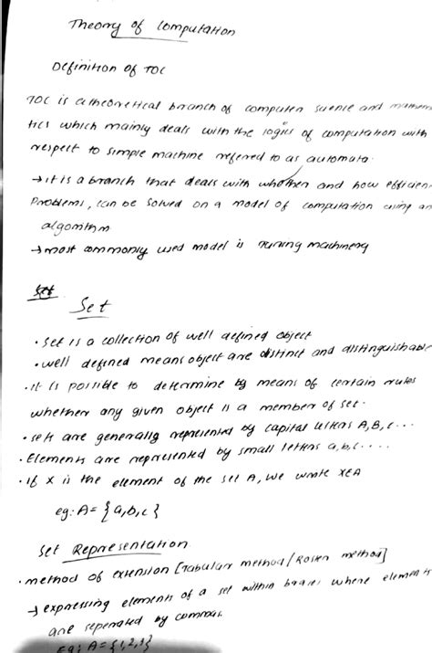 Toc - Toc notes about set - Theong 6 (ompatawon ####### Deinnhon f TOC ...