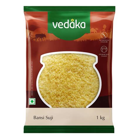 Amazon Brand - Vedaka Bansi Suji (Semolina) 1 kg : Amazon.in: Grocery ...