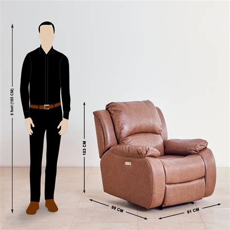 Buy Ashby Nxt Faux Leather 1-Seater Recliner - Brown from Home Centre ...