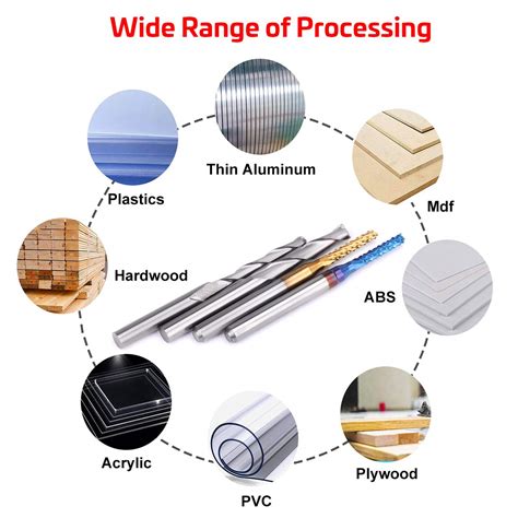 Buy 40Pcs End Mill Bits Set 1/8 Shank, Mcwdoit CNC Router Bits Cutting ...