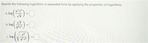 Writing Logarithms in Expanded Form 的图像结果