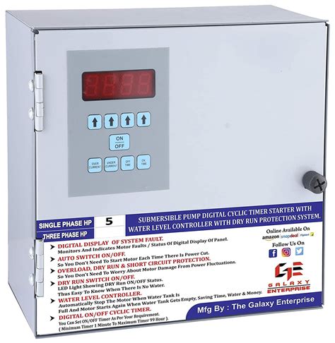 The Galaxy Enterprise Metal 5 HP Single Phase Submersible Pump Digital ...