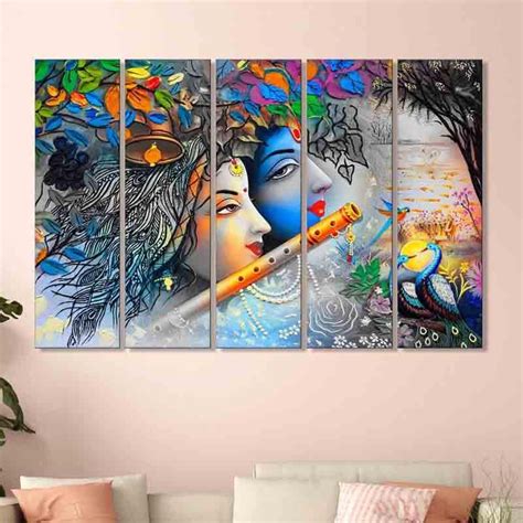 Buy Radha Krishna Wall Art - Set Of Five Online in India | Vaaree