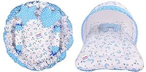 Adore Stuff Baby 1 Bedding Set with Mosquito Net, 1 Round Bed with 4 ...