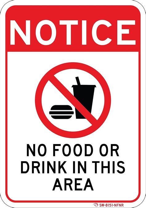 Printable No Food Or Drink Sign
