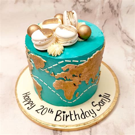 World Map Cake | World Map Birthday Cake | Order Custom Cakes in ...