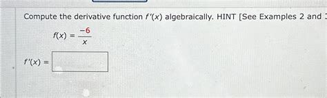 Image result for Compute the Derivative Function Algebraically