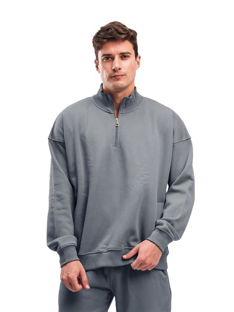 COOL GREY QUARTER ZIP – CLOUD