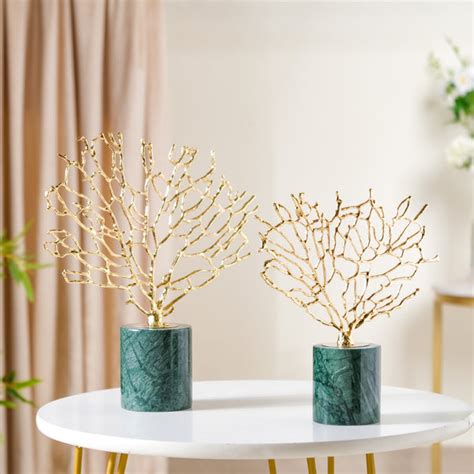 Gold & Marble Tree Decor Showpiece Large Online - Premium Decor Object ...