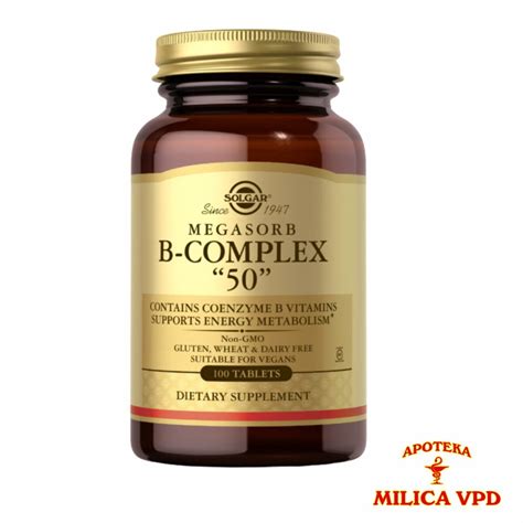 Solgar B complex 50, 100 kapsula - Apoteka Milica