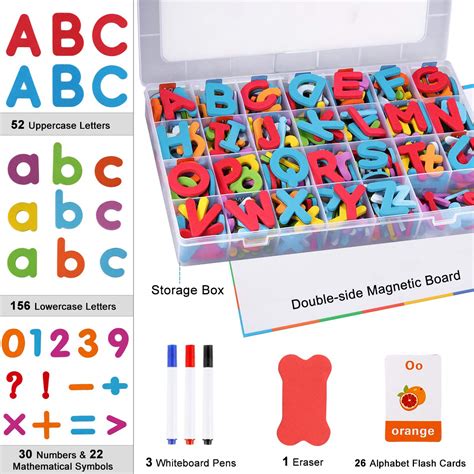 Magnetic Letters Kit, A-Z Foam Magnetic Letters, Alphabet Letters with ...