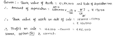 1/4/2007 book value of asset is 2,50,000 , accumulated depreciation is ...