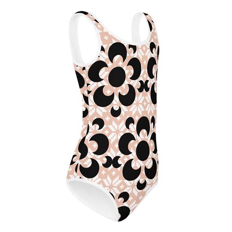 Flower Bathing Suit/ Girls Flower Swimsuit/ Toddler Flower One Piece ...