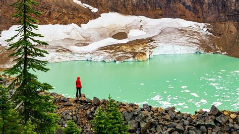 Wallpaper loneliness, alone, rocks, snow, snowy, lake hd, picture, image