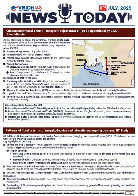 KMTTP Operational by 2027: India-Myanmar Cargo Transport Insights - Studocu