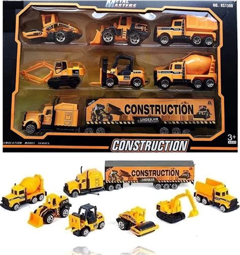 MILITO New Plastic Game Die Cast Metal Construction Vehicle Play Set ...