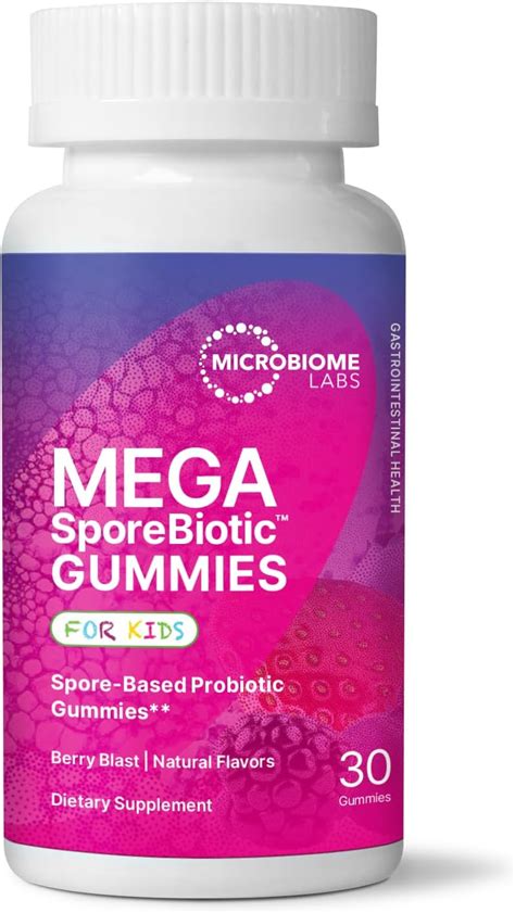 Microbiome Labs Spore-Based Probiotic Gummies for Kids - Gut Health ...