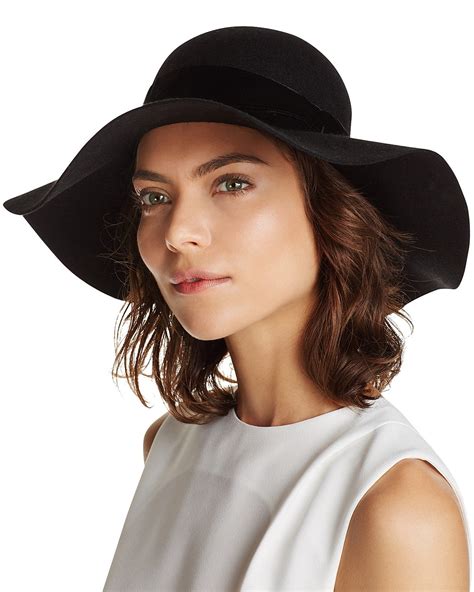 Filippo Catarzi Women's Wool Velvet Band Floppy Hat Fedora, Black (One ...