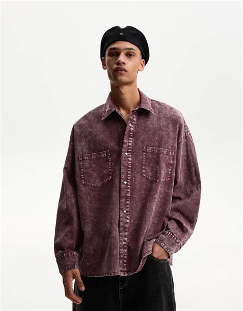 Oversized long sleeve shirt - Men | Bershka