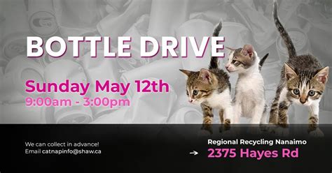 CatNap Bottle Drive - Sunday May 12, 2024, 2375 Hayes Rd, Nanaimo, BC ...