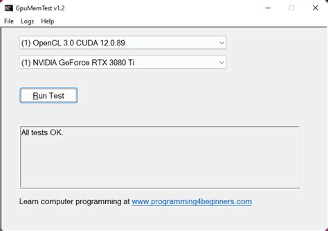 GPU Memory Test 的图像结果
