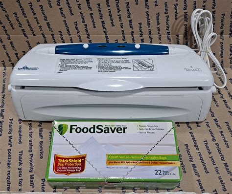 Rival Seal a Meal Vacuum Food Sealer Model VS100 Plus Sealer Saver Bags ...