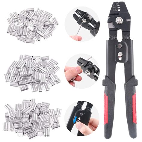 Glarks Up To 2.2mm Wire Rope Crimping Tool Wire Rope Swager Crimper ...